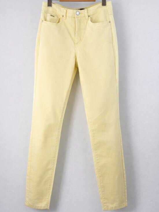 French Dressing Denim - FDJ Olivia Soft Yellow Straight Slim Ankle Jeans - Size 6 - NWT